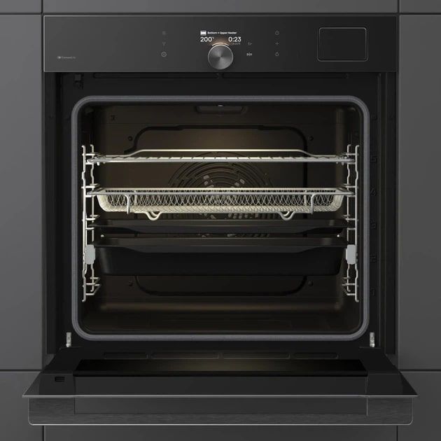 Духова шафа Gorenje електрична, 77л, A+, пара, дисплей, піроліз, готув. на різн рівнях, чорний