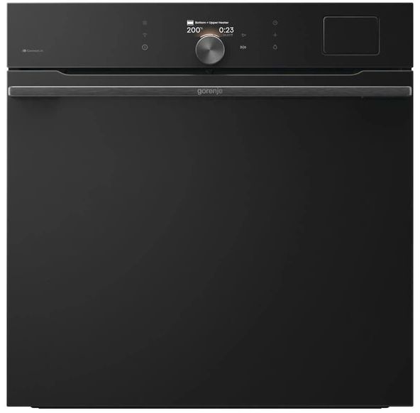 Духова шафа Gorenje електрична, 77л, A+, пара, дисплей, піроліз, готув. на різн рівнях, чорний