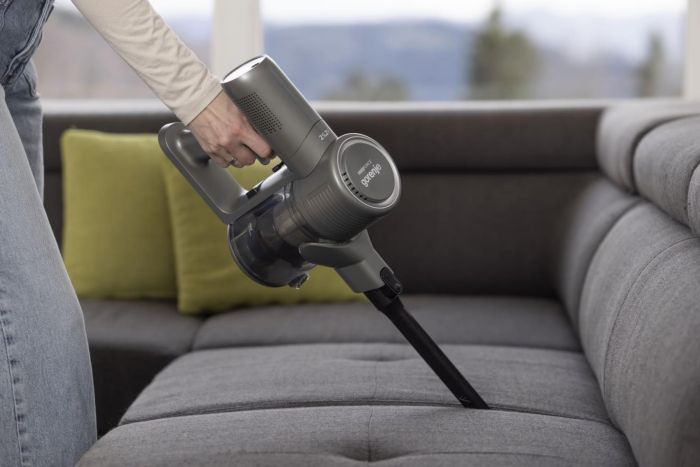 Пилосос Gorenje бездротовий, 95Вт, конт пил -0.5л, автон. робота до 60хв, HEPA, 2 в 1, підсвічування, індикатор, антрацит