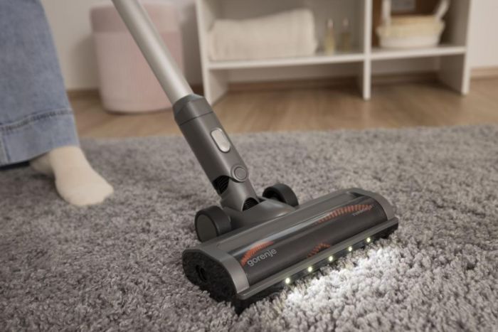 Пилосос Gorenje бездротовий, 95Вт, конт пил -0.5л, автон. робота до 60хв, HEPA, 2 в 1, підсвічування, індикатор, антрацит