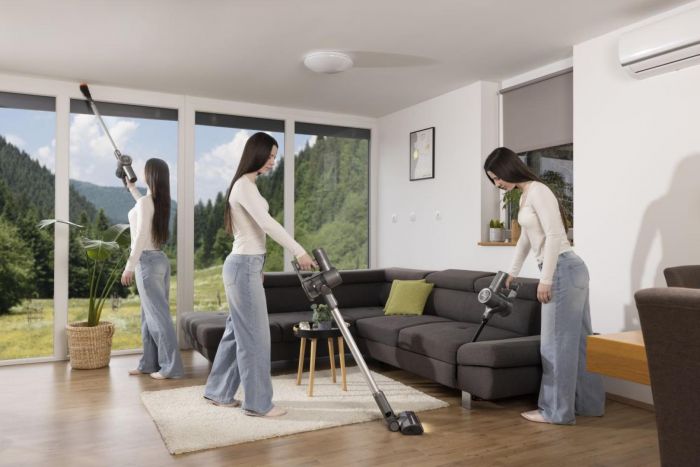 Пилосос Gorenje бездротовий, 95Вт, конт пил -0.5л, автон. робота до 60хв, HEPA, 2 в 1, підсвічування, індикатор, антрацит