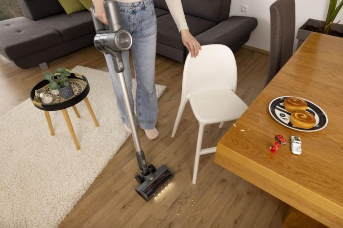 Пилосос Gorenje бездротовий, 95Вт, конт пил -0.5л, автон. робота до 60хв, HEPA, 2 в 1, підсвічування, індикатор, антрацит