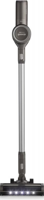 Пилосос Gorenje бездротовий, 95Вт, конт пил -0.5л, автон. робота до 60хв, HEPA, 2 в 1, підсвічування, індикатор, антрацит