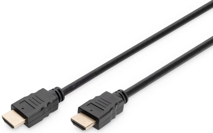 Кабель DIGITUS HDMI (M/M), 4K@60Гц, Ultra HD, Premium, тип A, w/Ethernet, золото, 2м, чорний