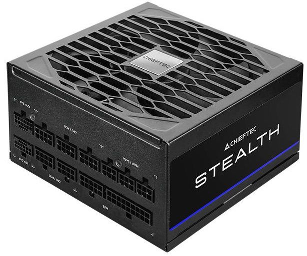 Блок живлення CHIEFTEC Stealth (1000W), >92%, 80+ Platinum, 135мм FDB, 1xMB 24pin(20+4), 2xCPU 8pin(4+4), 2xMolex, 10xSATA, 3xPCIe 8pin(6+2), 1xPCIe GEN5 16pin, Fully Modular