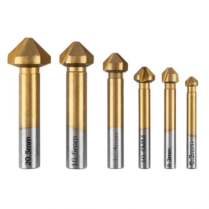 Набір свердел конічних для фрезування GRAPHITE TiN 6.3-20.5мм кейс 6шт