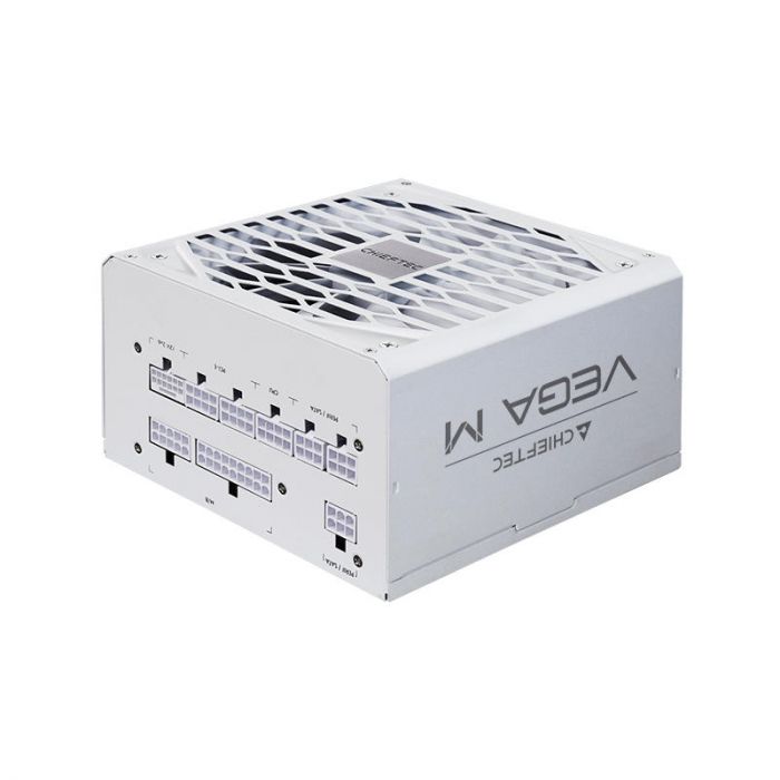 Блок живлення CHIEFTEC Vega M  (750W), >90%, 80+ Gold, 135мм FDB, 1xMB 24pin(20+4), 2xCPU 8pin(4+4), 3xMolex, 6xSATA, 4xPCIe 8pin(6+2), 1xPCIe GEN5 16pin, Fully Modular, White