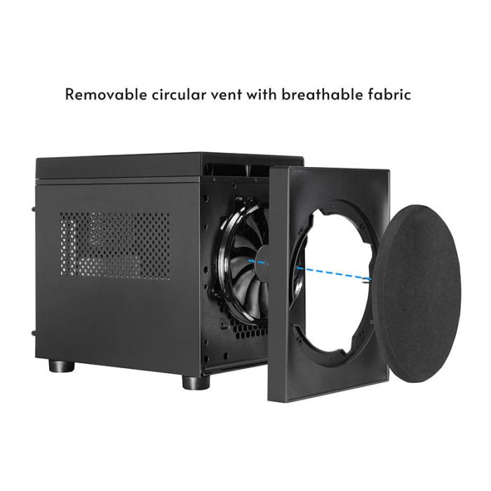 Корпус CHIEFTEC The Cube CI-03B, без БЖ, 2xUSB3.0, 1xUSB3.2 Gen2 Type-C, 1x200мм HDB, VGA 335мм, LCS ready, mATX, чорний