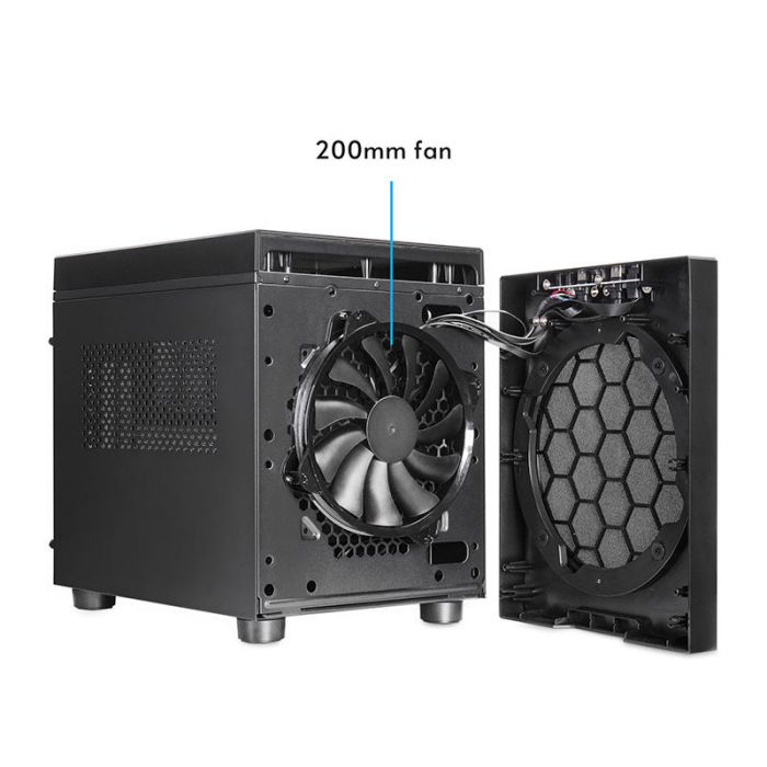 Корпус CHIEFTEC The Cube CI-03B, без БЖ, 2xUSB3.0, 1xUSB3.2 Gen2 Type-C, 1x200мм HDB, VGA 335мм, LCS ready, mATX, чорний