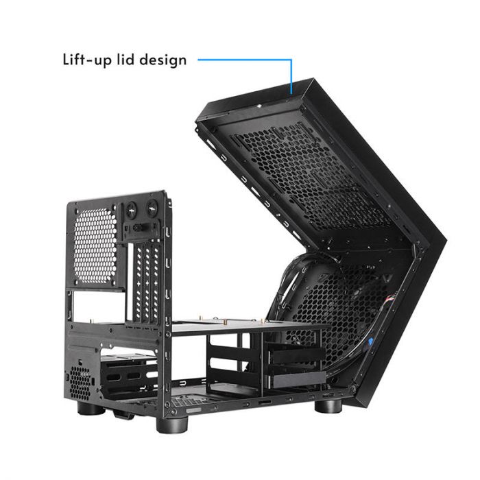 Корпус CHIEFTEC The Cube CI-03B, без БЖ, 2xUSB3.0, 1xUSB3.2 Gen2 Type-C, 1x200мм HDB, VGA 335мм, LCS ready, mATX, чорний