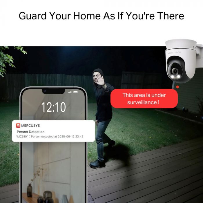 IP-Камера MERCUSYS MC510 3MP N300 microSD motion detection, зовнішня