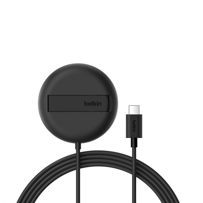 Зарядний пристрій бездротовий Belkin UltraCharge Magnetic Kickstand 15Вт, чорний