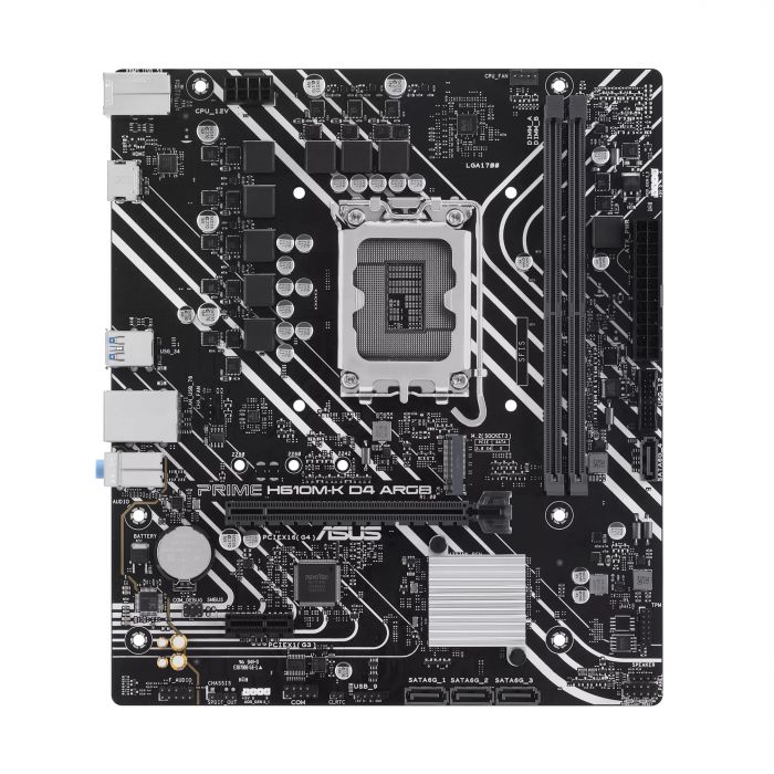Материнcька плата ASUS PRIME H610M-K D4 ARGB s1700 H610 2xDDR4 M.2 HDMI D-Sub mATX ARGB
