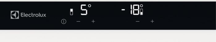 Холодильник Electrolux вбудований з нижн. мороз., 188.4x55х55, холод.відд.-213л, мороз.відд.-60л, 2дв., E, Combi, інв., диспл внутр., білий