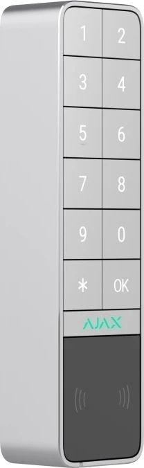 Бездротова зовнішня клавіатура Ajax KeyPad Outdoor Jeweller, біла