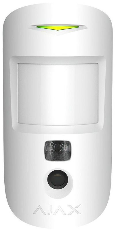 Бездротовий датчик руху з камерою, з покращеною фотофіксацією та фото по запиту Ajax HDR MotionCam PhOD, Jeweller, білий