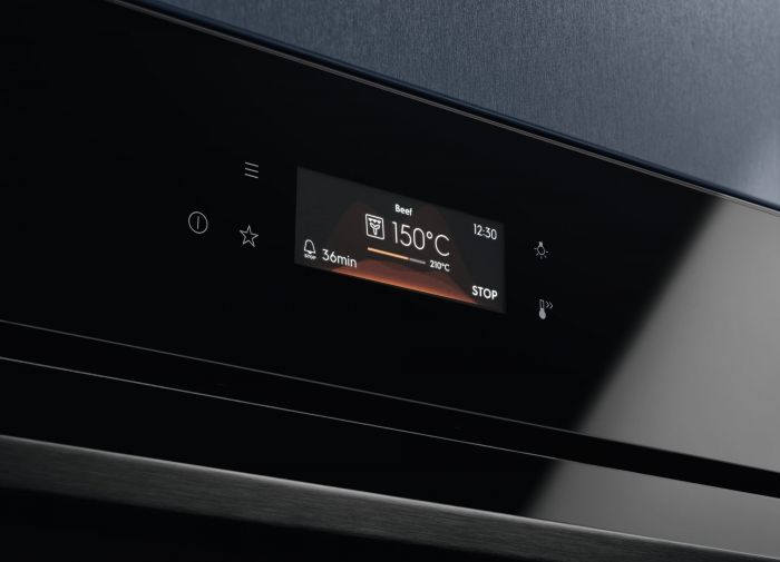 Духова шафа Electrolux електрична, 70л, А++, пара, дисплей, конвекція, ф-ція пароварки, телескопічні напрямні, чорний