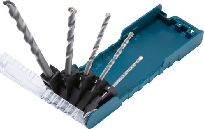 Набір свердел по бетону Makita E-11536, 4-10мм, кейс, 5шт