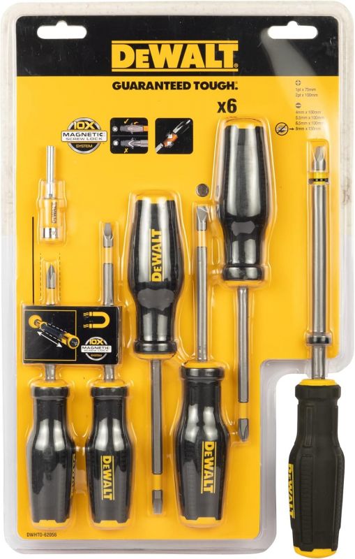 Викрутки DeWALT TOUGHSERIES MAX FIT, SL, PH, набір 6шт