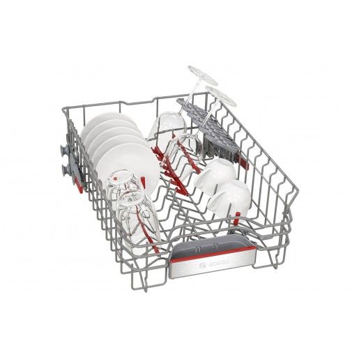 Посудомийна машина Bosch вбудована, 10компл., C, 45см, дисплей, 3й кошик, Zeolith, білий