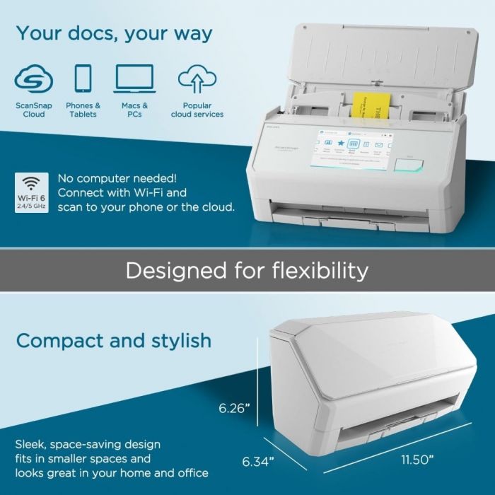 Документ-сканер A4 Ricoh ScanSnap iX2500 White