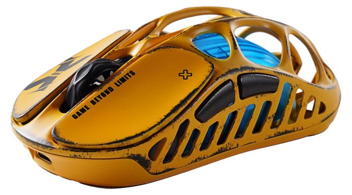 Миша GravaStar Mercury X, BT/WL/USB-A, RGB, Battle-Worn Yellow