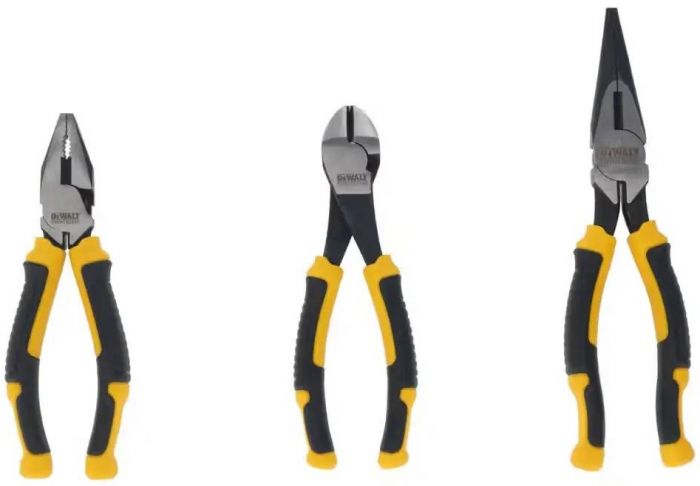 Набір інструментів шарнірно-губцевих DeWALT LASER HARDENED плоскогубці, дліногубци, кусачки 3шт
