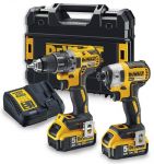 Набір із двох акумуляторних інструментів DeWALT 18В дриль-шурупокрут DCD791 ударний шурупокрут DCF887 акб 2х5А·год ЗП TSTAK 4.2кг