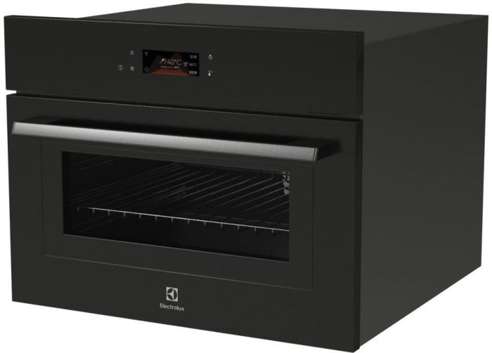 Духова шафа Electrolux електрична компактна, 44л, дисплей, конвекція, ф-ція мікрохвиль, чорний