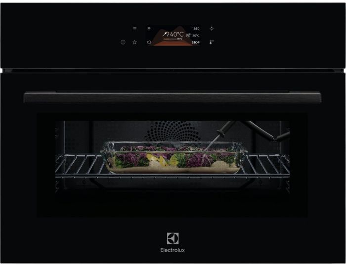 Духова шафа Electrolux електрична компактна, 44л, дисплей, конвекція, ф-ція мікрохвиль, чорний