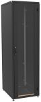 Шафа ZPAS 19", 42U, SZB IT, передні скляні двері, 600x1000 мм, максимально 1500кг, чорна