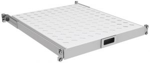Полиця ZPAS 19", 1U, висувна, глибиною 450-550 мм, сіра
