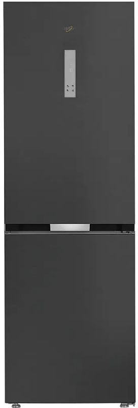 Холодильник Whirlpool з нижн. мороз., 186.5x60х66.3, холод.відд.-210л, мороз.відд.-104л, 2дв., А++, NF, дисплей, інв., зона нульова, сірий