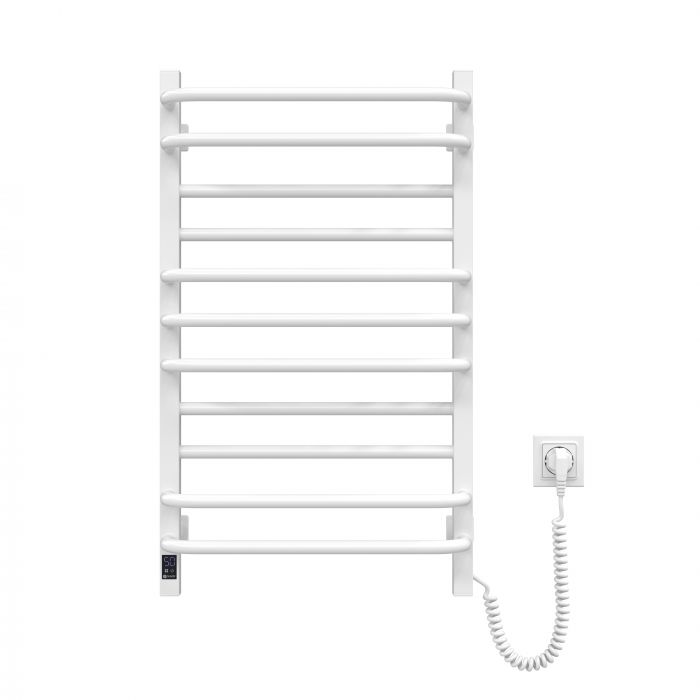 Рушникосушка Navin електрична Грандіс, 800х480х161мм, таймер-регулятор, сталь, білий, праве підключення