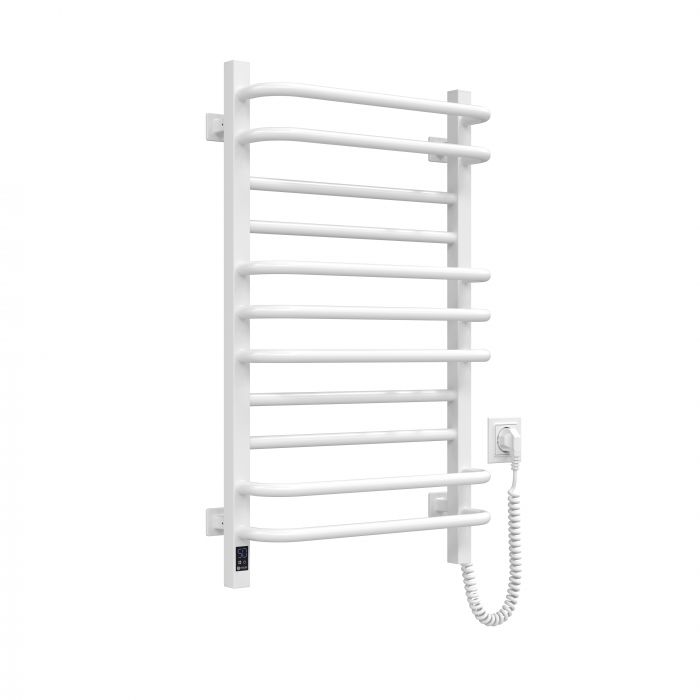 Рушникосушка Navin електрична Грандіс, 800х480х161мм, таймер-регулятор, сталь, білий, праве підключення