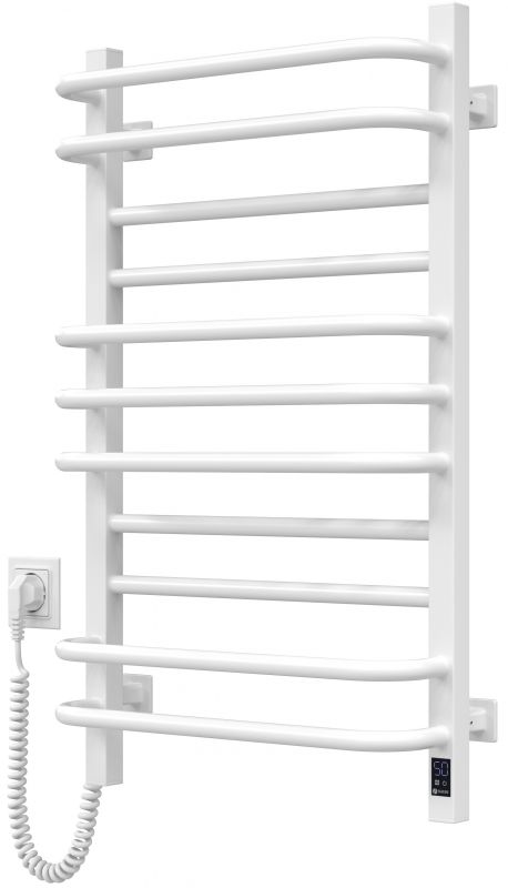 Рушникосушка Navin електрична Грандіс, 800х480х161мм, таймер-регулятор, сталь, білий, ліве підключення