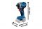 Гвинтоверт ударний акумуляторний Bosch Professional GDR 18V-215 18В 215Нм 3800об/хв M6-M16 1кг без АКБ та ЗП