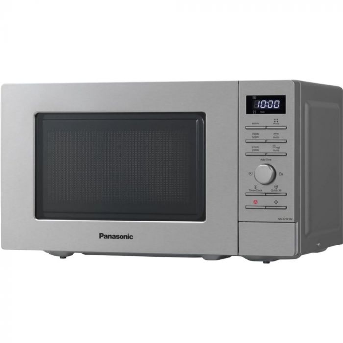 Мікрохвильова піч Panasonic, 20л, електр.управл., 800Вт, дисплей,відкриття кнопкою, сріблястий (сірий)