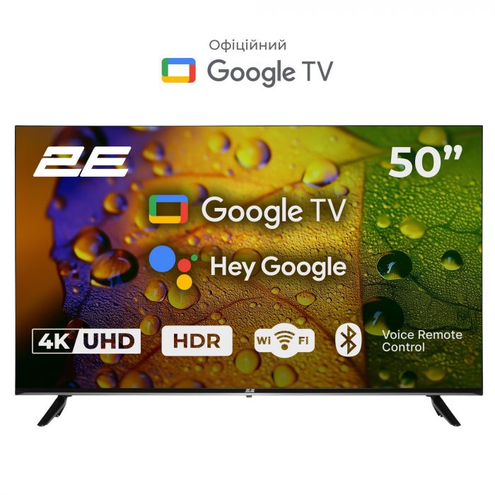 Телевізор 50" 2E LED 4K 60Hz Smart Google TV Black