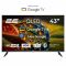 Телевізор 43" 2E QLED 4K 60Hz Smart Google TV Black