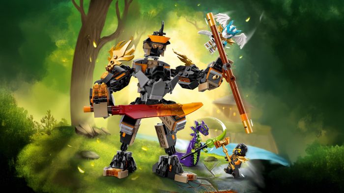 Конструктор LEGO Ninjago Робот Коула для місії і Дракон Зейн