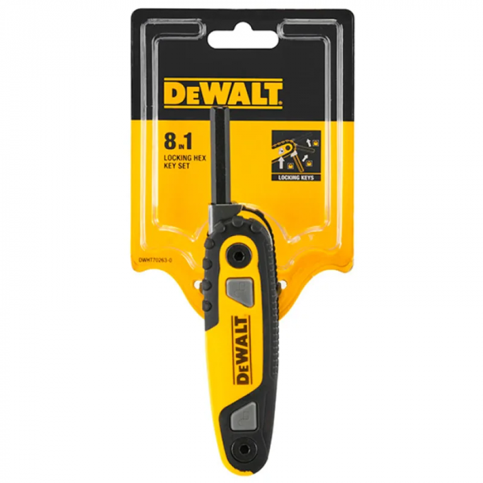 Ключі шестигранні DeWALT, HEX1.5-8мм, складаються в корпус, набір 8шт