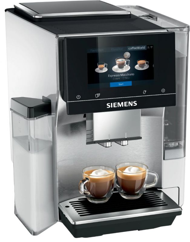 Кавомашина Siemens 2.4л, зерно + мелена, автомат.капучинатор, LED - дисплей, авторецептів - 20, чорно - срібний