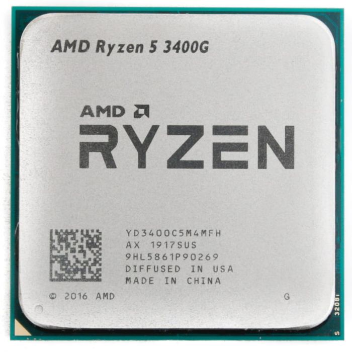 Центральний процесор AMD Ryzen 5 3400G 4C/8T 3.7/4.2GHz Boost 4Mb Radeon RX Vega 11 GPU Picasso AM4 65W TRAY
