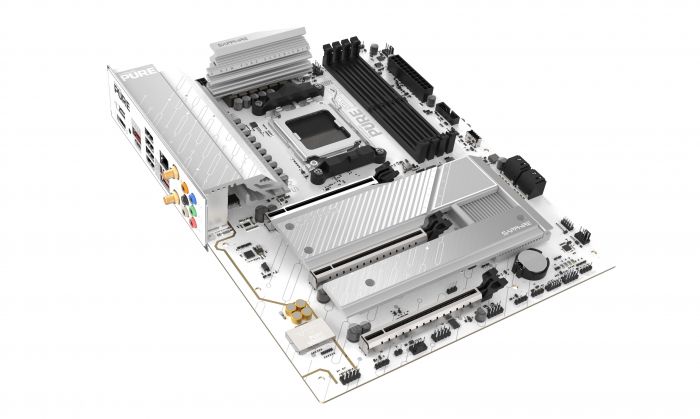 SAPPHIRE Motherboard PURE B850A WIFI7 sAM5 B850 4xDDR5 M.2 HDMI DP WiFi BT ATX білий