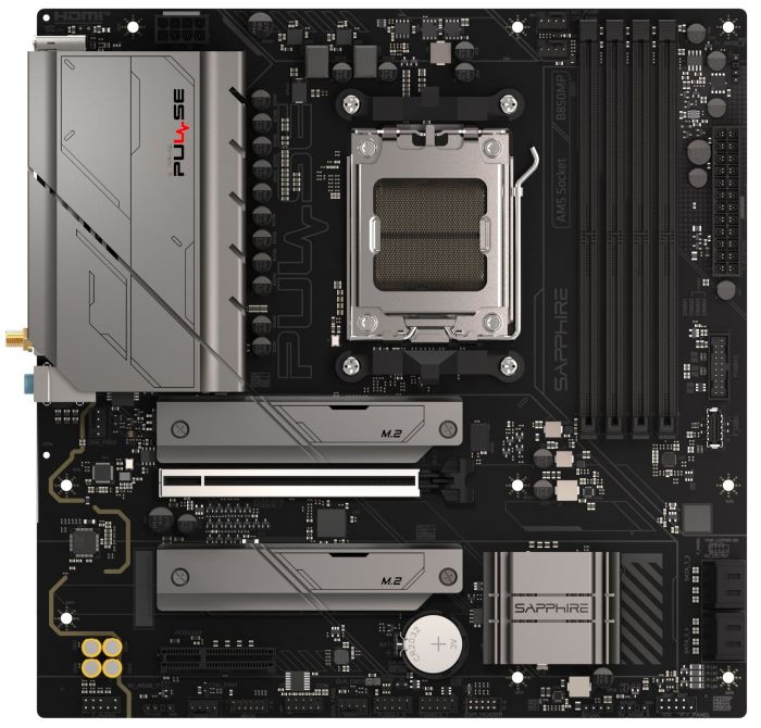 SAPPHIRE Motherboard PULSE B850M WIFI sAM5 B850 4xDDR5 M.2 HDMI DP WiFi BT mATX