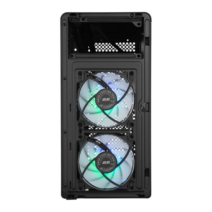Корпус 2E Credo Plus V350BG без БЖ, 1xUSB3.0, 1х USB 2.0, 1xUSB Type-C, 3x120мм ARGB, VGA 350мм, LCS ready, контролер з пультом, TG Side Panel, mATX, чорний