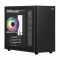Корпус 2E Credo Plus V350BG без БЖ, 1xUSB3.0, 1х USB 2.0, 1xUSB Type-C, 3x120мм ARGB, VGA 350мм, LCS ready, контролер з пультом, TG Side Panel, mATX, чорний