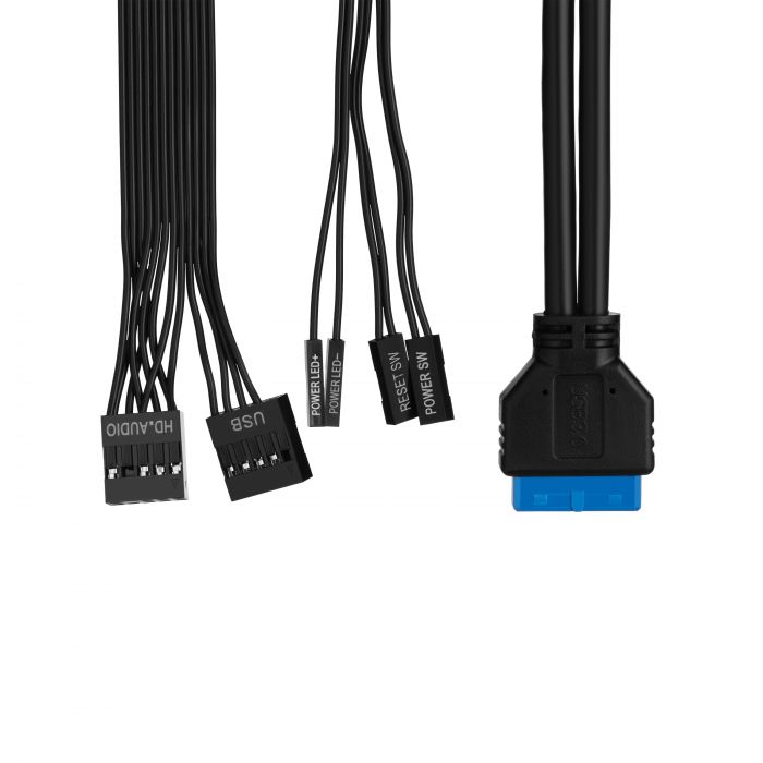 Корпус 2E Credo Plus V350BG без БЖ, 1xUSB3.0, 1х USB 2.0, 1xUSB Type-C, 3x120мм ARGB, VGA 350мм, LCS ready, контролер з пультом, TG Side Panel, mATX, чорний