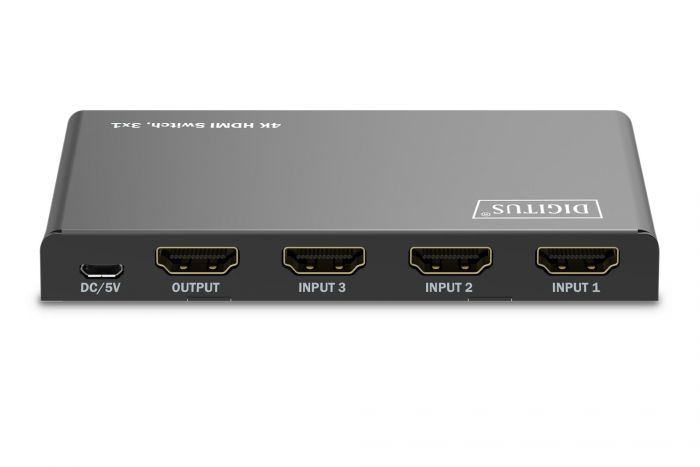 Відеокомутатор DIGITUS UHD HDMI (INx3 - OUTx1), 4K